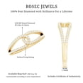 thumbnail image 6 of Rosec Jewels Natural Diamond Knot Promise Ring for Women (HI-SI Quality) - Interlocking Ring - Ready to Gift for Valentines Day, 18K Yellow Gold, US 9.50, 6 of 9