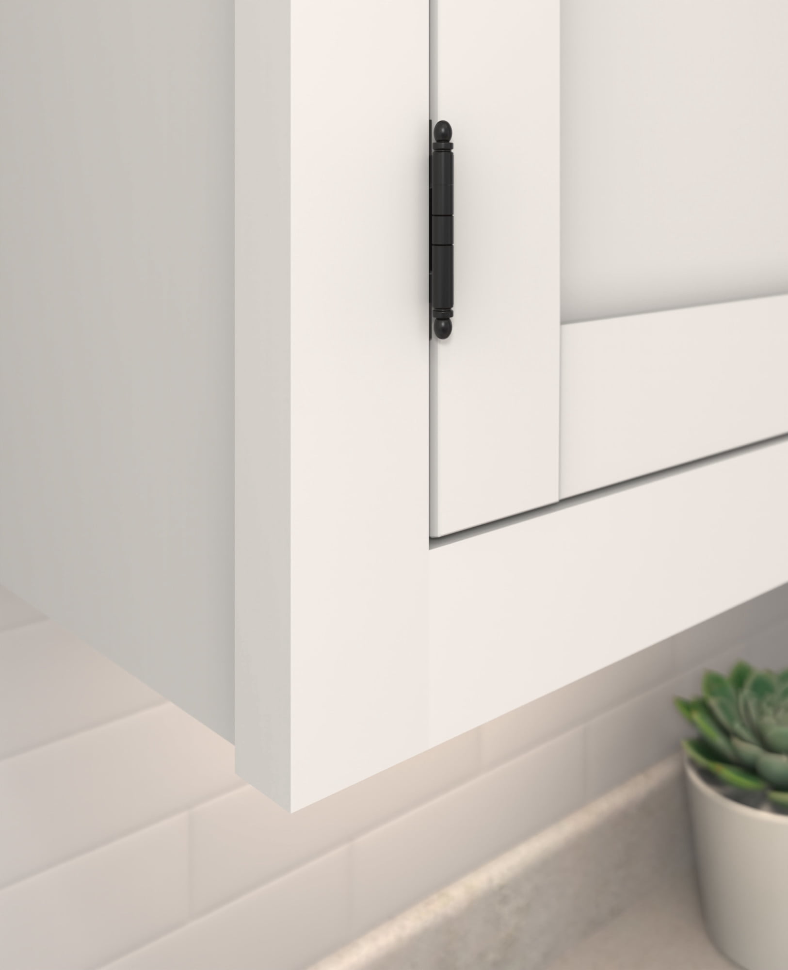 Amerock  PK3180TB  Inset Hinges  Functional  Cabinet Hinges  Wrap Hinges  ;Satin Nickel