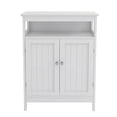 thumbnail image 3 of Zimtown Modern White Storage Cabinet, Kitchen Sideboard Buffet Cupboard, Bathroom Floor Cabinet with Doors & Shelf, 23.62x11.81x31.49 inch, White, 3 of 6
