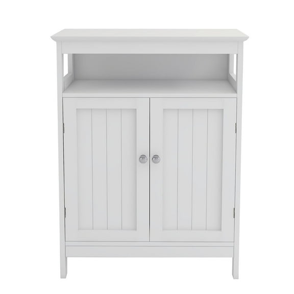 UBesGoo Multipurpose Kitchen Storage Cabinet Sideboard Buffet Server Cupboard Free-standing Floor Cabinet for Bathroom Living Room Dining Room, White