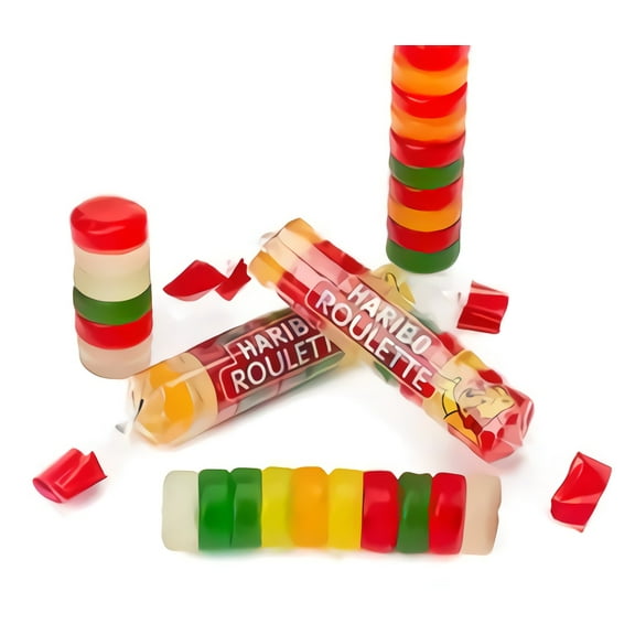 Haribo Gummi Candy, Roulette .87 oz. Roll, (Pack of 36)