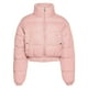 thumbnail image 1 of Parkas de manga larga para mujer, chaqueta acolchada corta lisa con cremallera, cuello alto, bolsillo con cremallera, chaqueta elástica, abrigo de exterior para mujer, 1 of 7