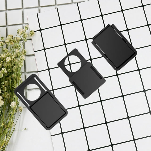 Raindrops 3Pcs Computer Camera Cover Slider Webcam Cover Black Plastic Prevent Hacking 1.75 x 0.9 x 0.07in
