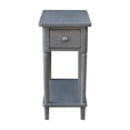 thumbnail image 3 of Solid Wood Narrow Side Table in Heather Gray Antique, 3 of 6