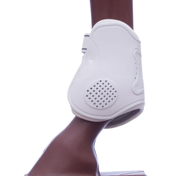 Jeffers Equine English Ankle Boots Large – Premium Horse Leg Protection, Ventilated Neoprene, Adjustable & Comfortable Support, Lightweight & Durable for Training, Jumping & Riding – White (Pair)