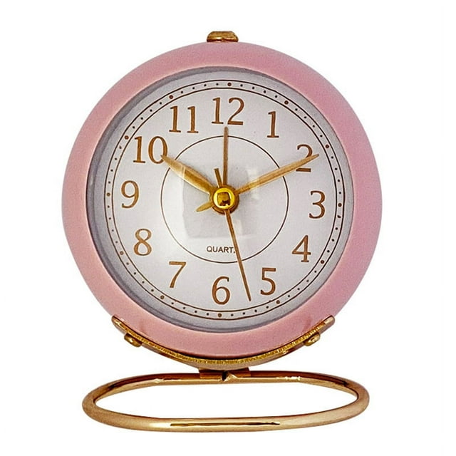 FloreceBien - Reloj de mesa pequeño, clásico, analógico, despertador, para habitación de niños, funciona con pilas, para dormitorio, sala de estar, cocina, decoración de interiores