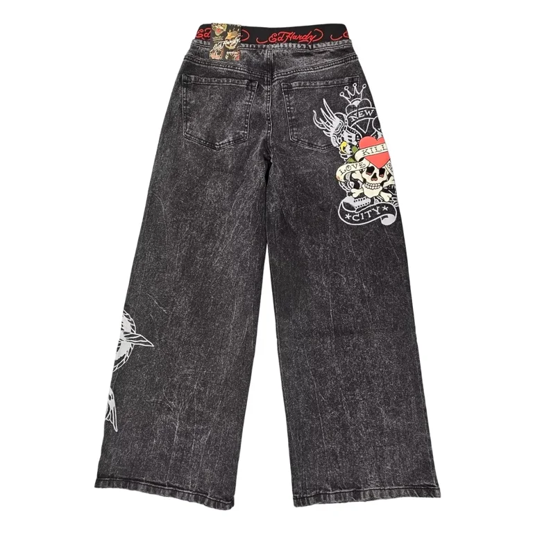Ed Hardy LKS Dragon Front Zip Jean Pants - WEHD8700-1 Ed Hardy LKS Dragon Front Zip Jean Pants - WEHD8700-1