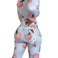 thumbnail image 4 of Aunavey Womens One Piece Pajamas Bodycon Jumpsuit Union Suit with Button Back Butt Flap, 4 of 5