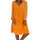 thumbnail image 1 of Vestidos Para Mujer Vestidos de Otoño Vestido de Lino de Algodón de Manga Larga Con Cuello en V Informal A La Moda Odeerbi  ODB131676, 1 of 6