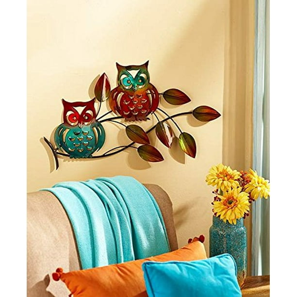 Metal Owl Wall Sculpture