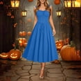 thumbnail image 5 of QATAINLAV Woman Halloween Dress Sleeveless Square Neck A Line Dresses Corset Gothic Renaissance Costume, 5 of 8