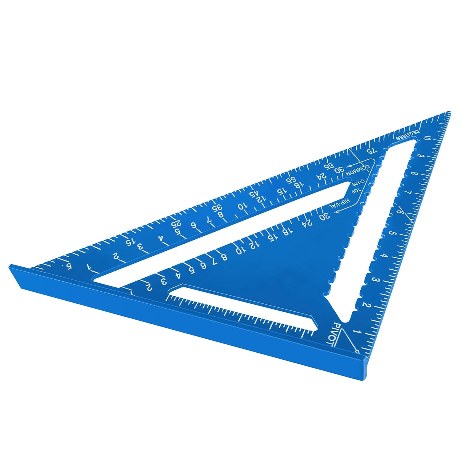Aluminum 12 Inch Rafter Square Carpenter Measuring Layout Tool Alloy Metal Triangle Ruler Imperial Protractor for Woodworking and Carpentry