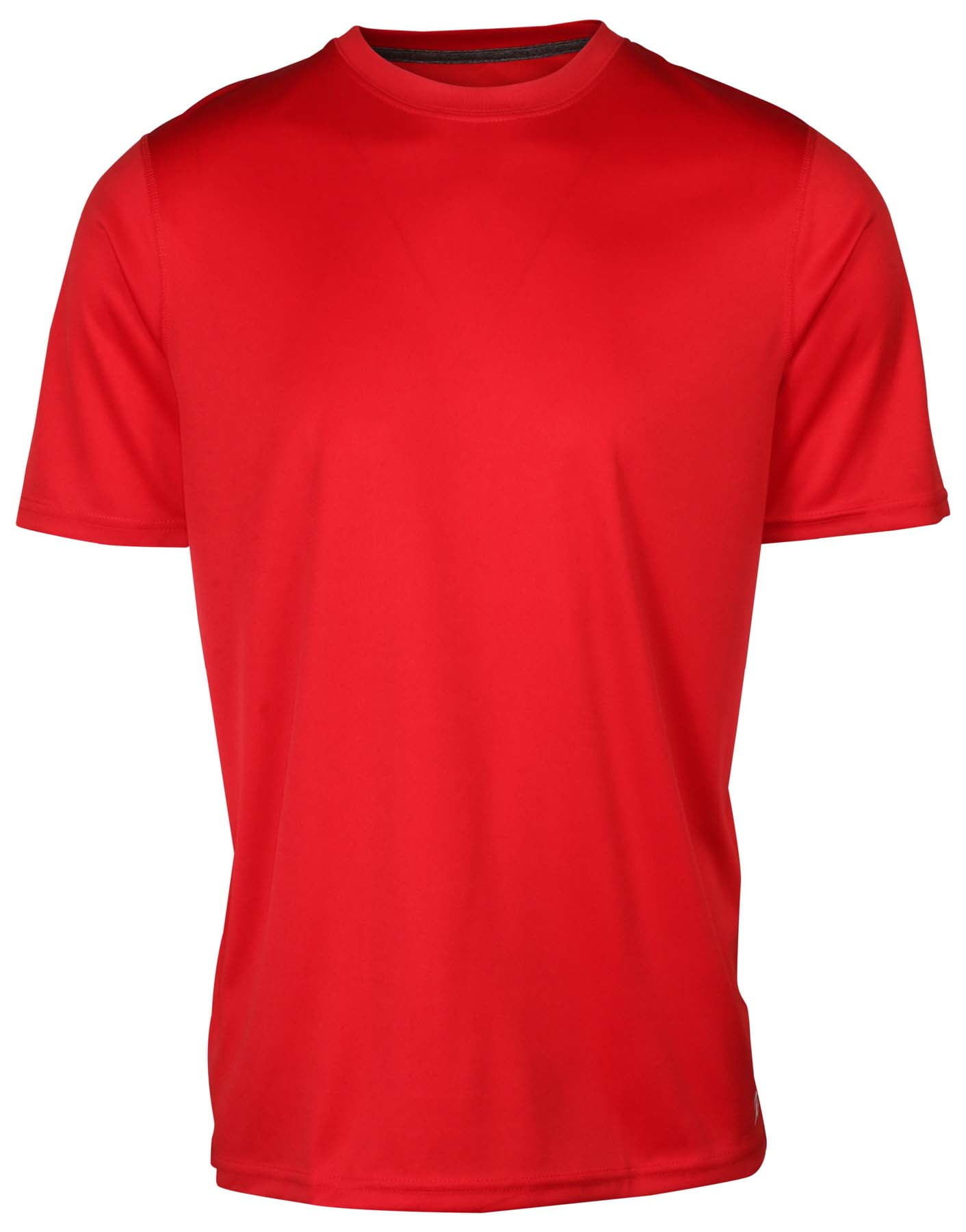 9 Crowns Men's Energy Zone Active Crewneck Shirt (Tango Red, Small
