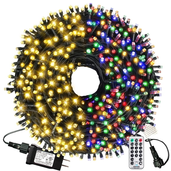 Cadena de luces navideñas XTF2015, 105 pies, 300 LED, 9 modos