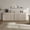 White Alder, variant on SICOTAS 50.15" W Sideboard Buffet Cabinet,Oversized Credenza with Sleek Curve Profile & Unique Waveform Panel, Spacious Storage with Large Drawers & Adjustable Shelves, Gray Alder