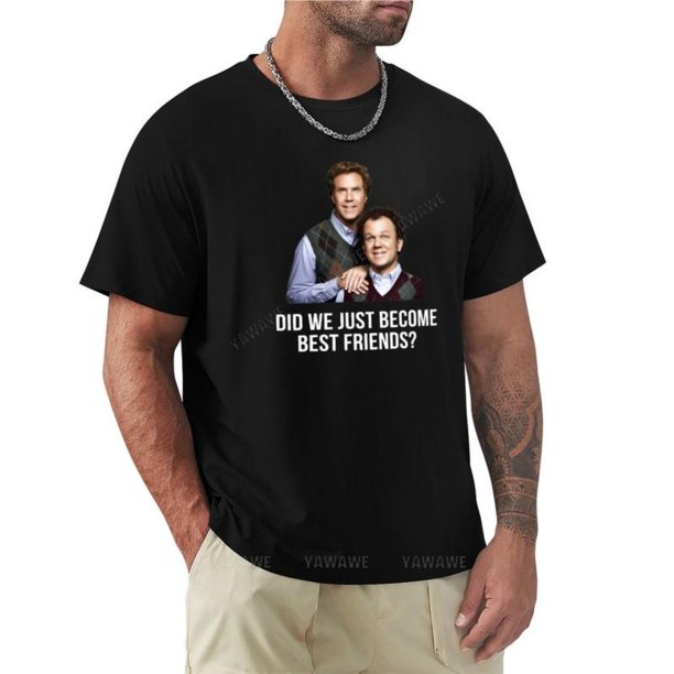 Camiseta de cuello redondo para hombre ¿nos convertimos en mejores amigos? Camiseta negra para hombre blusa ropa