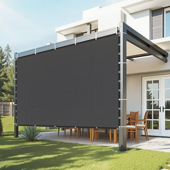 VEVOR 90% Sun Shade Cloth, 10 x 10 ft Pergola Shade Cover with Stainless Steel Grommets, Sun Shades Canopy Privacy Screen with 140 GSM HDPE Material, for Outdoor, Patio, Garden, and Backyard (Black)