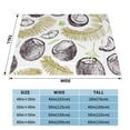 thumbnail image 3 of XMXT Flannel Throw Blanket for Couch, Warm Coconut Fruit Leaf Print Bed Sofa Decor Blankets for Home Bedroom, 80 x 60 inches, 3 of 8