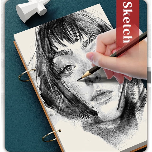 Xihbxyly Cuaderno de Arte Desmontable, Papel Grueso para Proteger La Tinta, Versátil para Dibujar, Escribir En Diario y Tomar Notas, Tamaño Portátil para Mochila, 32 K (130 X 188 Mm) / 16 K (188 X 26