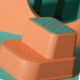 thumbnail image 2 of Toilet Step Stool Plastic Non Slip Heavy Duty Rollover Prevention Tool for Baby Children Red 2 Layers, 2 of 5