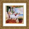thumbnail image 1 of West, Ronald 26x26 Gold Ornate Wood Framed with Double Matting Museum Art Print Titled - My Day Off, 1 of 4