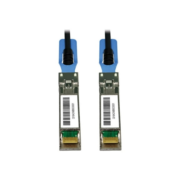Eaton Tripp Lite Series SFP28 to SFP28 25GbE Passive Twinax Copper Cable (M/M), SFP-H25G-CU2M Compatible, Black, 2 m (6.6 ft.) - Direct attach cable - SFP28 (M) to SFP28 (M) - 6.6 ft - 0.2 in - twinaxial - passive - black