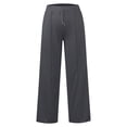 thumbnail image 3 of Delayuji Women's Sweatpants Summer Leisure Fashion Solid Color Elastic Waist Wide Leg Pants Casual Pants, 3 of 4