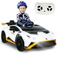 thumbnail image 2 of Gyrocopters Lamborghini Licensed 2 Seater Kids Ride on Car | 12V Electric Vehicle with Stories, Music | Powered Ride on Car for Kids with Parental Remote Control, LED Lights |  White, 2 of 3