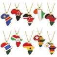 thumbnail image 2 of Colgante de Metal con forma de mapa para hombre y mujer, collar creativo de Hip Hop con diseño de mapa de Ghana, Nigeria, Indonesia y, joyería étnica, 2 of 5