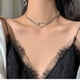 thumbnail image 1 of Collar de diamantes de estilo coreano con cadena de clavícula de mariposa de alta calidad con personalidad y accesorios de estilo frío, 1 of 5