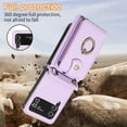 thumbnail image 6 of MYKOMI Phone Case for Samsung Galaxy Z Flip 4 5G 2022 Wallet Cell Cover with and Crossbody Strap Ring Stand RFID Credit Card Holder ZFlip4 Z4 Flip4 4Z Accessories Kickstand Women Men Girls, 6 of 7