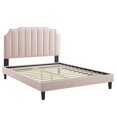 thumbnail image 3 of Modway Colette Queen Performance Velvet Platform Bed in Pink, 3 of 10