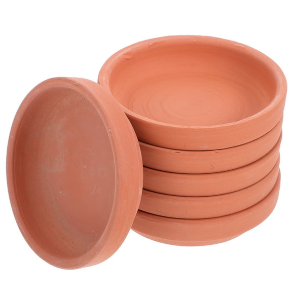 6pcs Planter Saucers Drip Trays for Indoor Plants Flower Pots Water Catcher Pottery Tray Bottom Plate Home Gardening Supplies