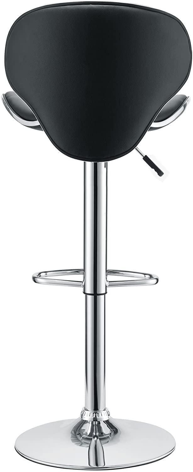 Nicer Furniture Swivel Airlift Adjustable PU Bar Stool in Black