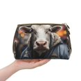 thumbnail image 4 of Rateoe Surrealist Cow for Travel Makeup Bag,Large Capacity Cosmetic Bags for Women,Waterproof Portable Pouch Open Flat Toiletry Bag Make up Organizer, 4 of 8