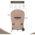 thumbnail image 2 of Outdoor Waterproof Barbecue Grill Cover for Most Round Smoker Size Up to 23” Dia x 32” H, 2 of 6