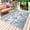 Blue Grey, variant on Beach Coastal Outdoor Rug for Patio/Deck/Porch, Non-Slip Large Area Rug 3 x 5 Ft, Ocean Nautical Starfish Coral Seashells Indoor Outdoor Rugs Washable Area Rugs, Reversible Camping Rug Carpet Runner