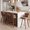 Dark Brown, variant on HomeZeer 26" Swivel Bar Stools Set of 2, White PU Leather with Back & Footrest, Solid Wood Legs Anti-Slip Base, Counter Height Stools for Kitchen Island