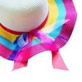 thumbnail image 5 of Sombrero de Paja Yinane Protección Solar Rojo Ciruela, 5 of 5
