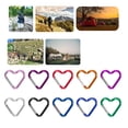 thumbnail image 2 of SIEYIO Heart Carabiner Clip Spring Snap Hook for Camping Hiking Fishing Dog leashes, 2 of 9