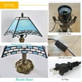 thumbnail image 4 of Orinova Tiffany Table Lamp Stained Glass Bedside Lampshade for Living Room Bedroom Traditional Desk Light, 4 of 7