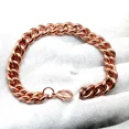 thumbnail image 3 of Pure Solid Copper Bracelet - Cuban Chain Curb Link Rider Bracelet Arthritis, 3 of 3