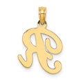 thumbnail image 4 of Diamond2Deal 14K Yellow Gold Script Letter R Initial Pendant for Women (L- 0.66inch, W- 0.53inch), 4 of 6