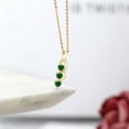 thumbnail image 4 of Gem Stone King 18K Yellow Gold Plated Silver Green Zirconia Pendant Necklace for Women (0.72 Cttw, Heart Shape 4MM, Gemstone Birthstone, with 18 inch Silver Chain), 4 of 4
