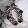 thumbnail image 5 of Hirioo Holiday Gingerbreads Pattern Adult Middle Tube Socks Breathable Sock Non-Pilling,Contrasting Color Design, 5 of 6