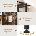 thumbnail image 6 of SEDETA File Cabinet, Filing Cabinet fits Legal/Letter/A4 Size, 2 Drawer Filing Cabinets for Home Office with Lock, Power Strip and Open Storage Shelves, Rustic Brown, 6 of 7