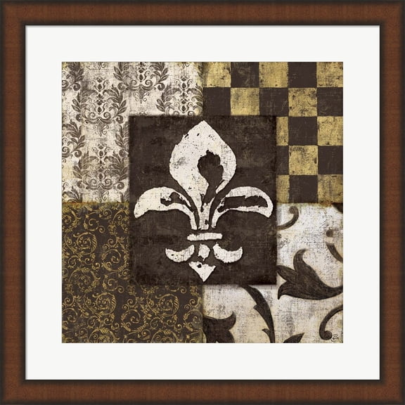 Fleur De Lis I by Daphne Brissonnet, Framed Wall Art, 19.75W x 19.75H