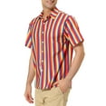 thumbnail image 4 of INSPIRE CHIC Men's Shirts Summer Striped Button Short Sleeve Beach Shirts XL Multicolor Blue, 4 of 6