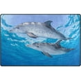 thumbnail image 2 of SKYSONIC Area Rug Carpet Dolphins Posing Clear Water Nursery Rug Floor Mat for Hardwood Floor Entrance Living Room Bedroom, 60x39 in, 2 of 6