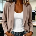 thumbnail image 2 of CYRBOKO Women's Casual Blazers, Business Loose Fit Long Sleeve Office Womens Suit Jackets Khaki Size XL, 2 of 6